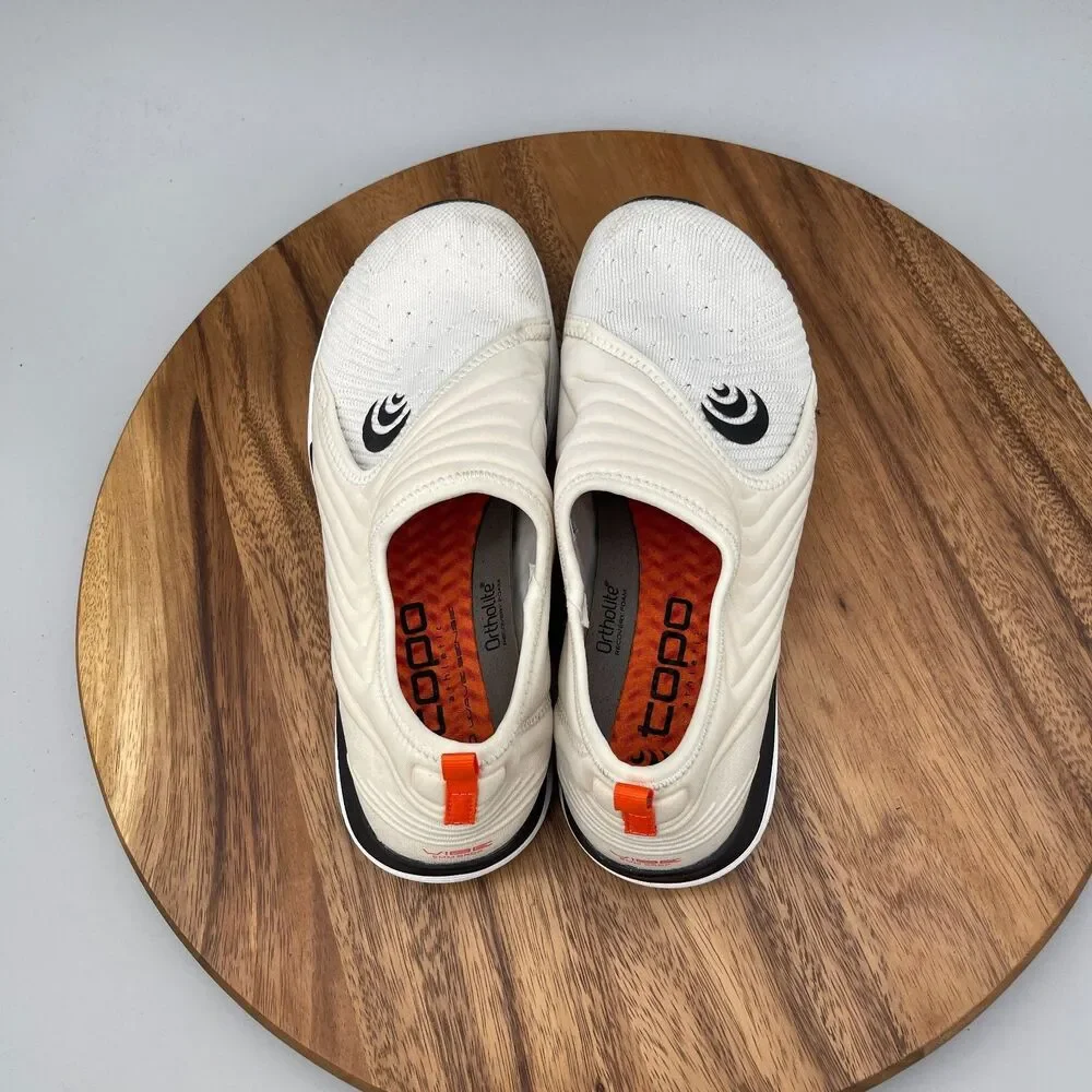 Topo Athletic Vibe Shoes Womens Size 9 White Recovery Slip-On Casual Sneakers